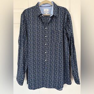Brax feel good Hi-flex easy care button down modern fit dress shirt Size XXL